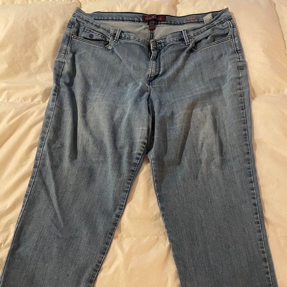 Gloria Vanderbilt Amanda Blue Denim Jeans Size 22
